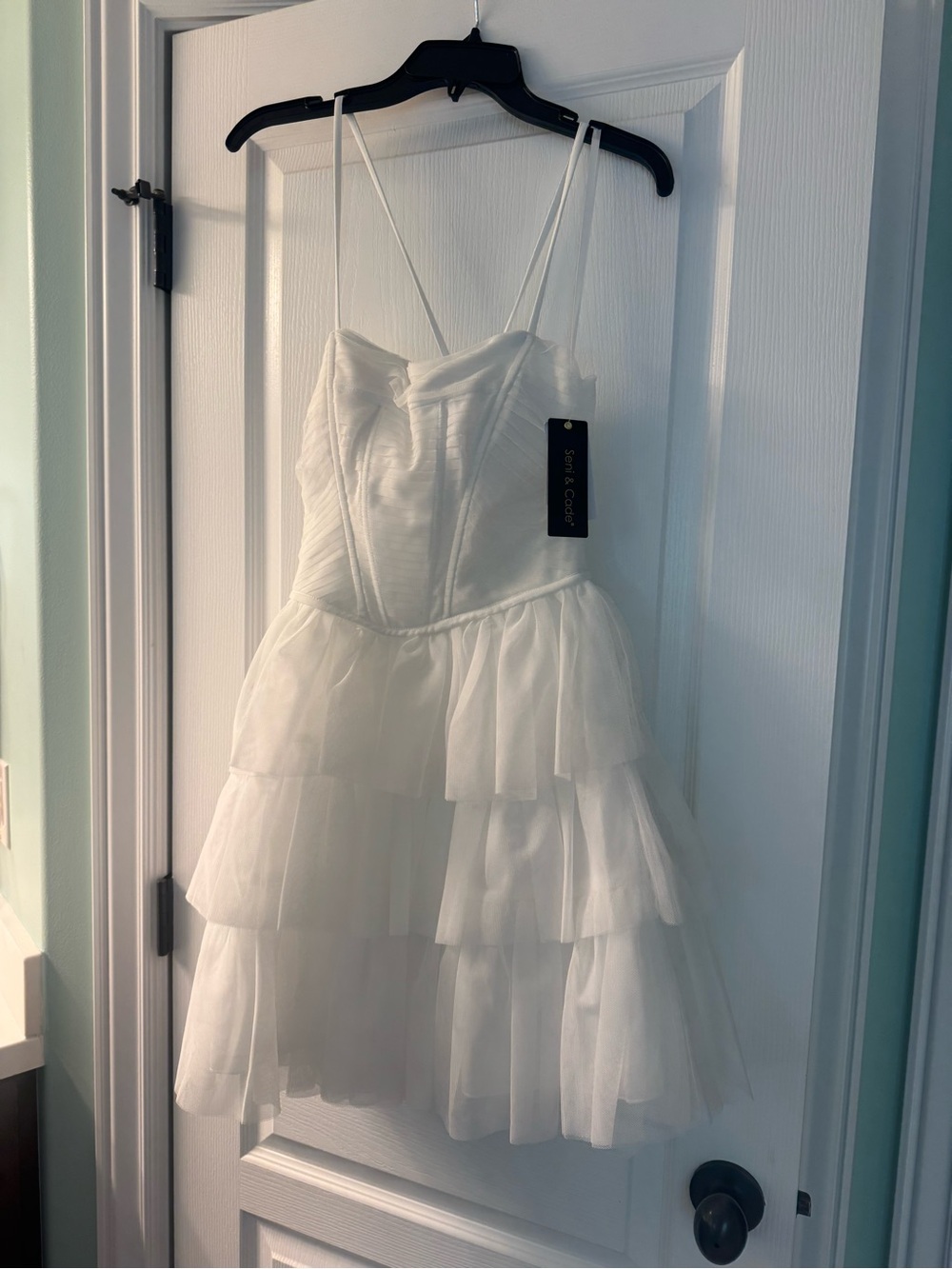 Seni & Cade juniors Tulle Pleated Tiered Dress